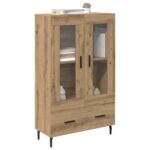 vidaXL Highboard Remeselný dub 69,5 x 31 x 115 cm Kompozitné drevo – Obrázok 3