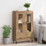 vidaXL Highboard Remeselný dub 69,5 x 31 x 115 cm Kompozitné drevo – Obrázok 4