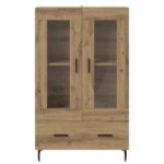 vidaXL Highboard Remeselný dub 69,5 x 31 x 115 cm Kompozitné drevo – Obrázok 6