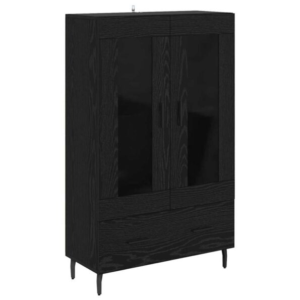 vidaXL Highboard Čierny dub 69,5 x 31 x 115 cm Kompozitné drevo – Obrázok 2