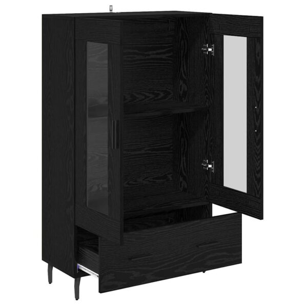 vidaXL Highboard Čierny dub 69,5 x 31 x 115 cm Kompozitné drevo – Obrázok 5