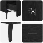 vidaXL Highboard Čierny dub 69,5 x 31 x 115 cm Kompozitné drevo – Obrázok 9
