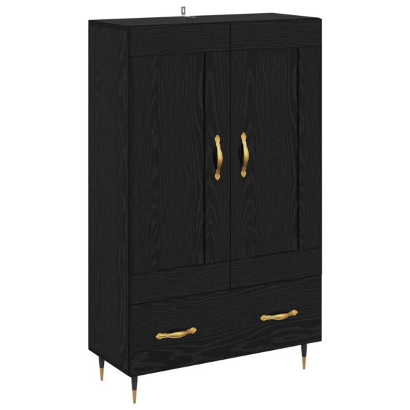 vidaXL Highboard Čierny dub 69,5 x 31 x 115 cm Kompozitné drevo – Obrázok 2