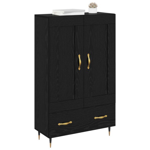 vidaXL Highboard Čierny dub 69,5 x 31 x 115 cm Kompozitné drevo – Obrázok 3