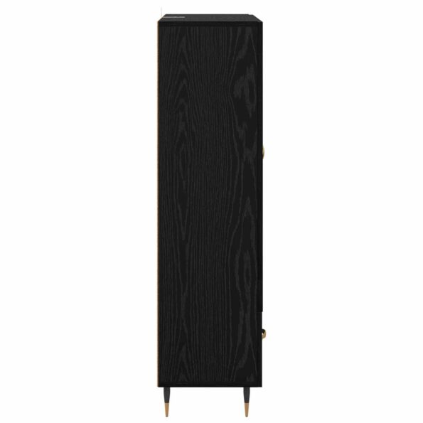 vidaXL Highboard Čierny dub 69,5 x 31 x 115 cm Kompozitné drevo – Obrázok 7
