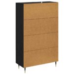 vidaXL Highboard Čierny dub 69,5 x 31 x 115 cm Kompozitné drevo – Obrázok 8
