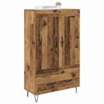 vidaXL Highboard Staré drevo 69,5 x 31 x 115 cm Kompozitné drevo – Obrázok 3