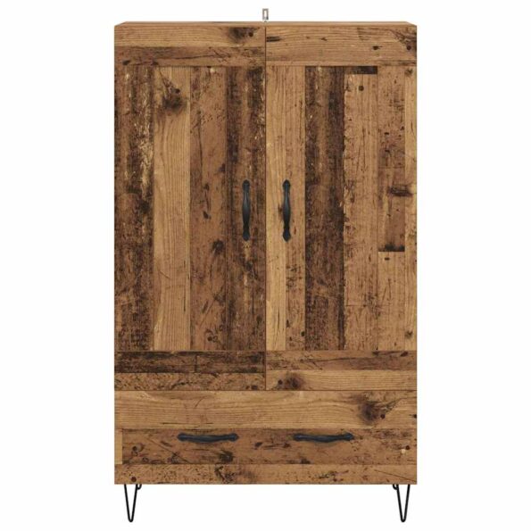 vidaXL Highboard Staré drevo 69,5 x 31 x 115 cm Kompozitné drevo – Obrázok 6