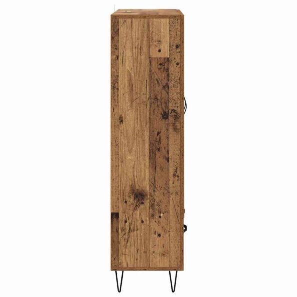 vidaXL Highboard Staré drevo 69,5 x 31 x 115 cm Kompozitné drevo – Obrázok 7