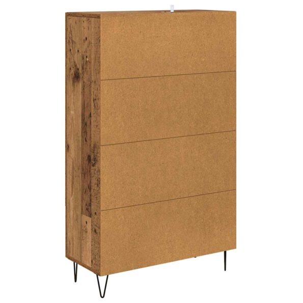 vidaXL Highboard Staré drevo 69,5 x 31 x 115 cm Kompozitné drevo – Obrázok 8