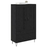 vidaXL Highboard Čierny dub 69,5 x 31 x 115 cm Kompozitné drevo – Obrázok 3