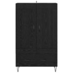 vidaXL Highboard Čierny dub 69,5 x 31 x 115 cm Kompozitné drevo – Obrázok 6