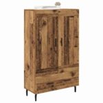vidaXL Highboard Staré drevo 69,5 x 31 x 115 cm Kompozitné drevo – Obrázok 3