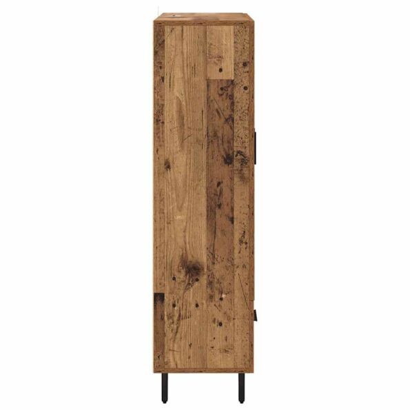 vidaXL Highboard Staré drevo 69,5 x 31 x 115 cm Kompozitné drevo – Obrázok 7