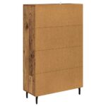 vidaXL Highboard Staré drevo 69,5 x 31 x 115 cm Kompozitné drevo – Obrázok 8