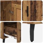 vidaXL Highboard Staré drevo 69,5 x 31 x 115 cm Kompozitné drevo – Obrázok 9