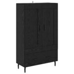 vidaXL Highboard Čierny dub 69,5 x 31 x 115 cm Kompozitné drevo – Obrázok 2