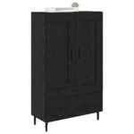 vidaXL Highboard Čierny dub 69,5 x 31 x 115 cm Kompozitné drevo – Obrázok 3