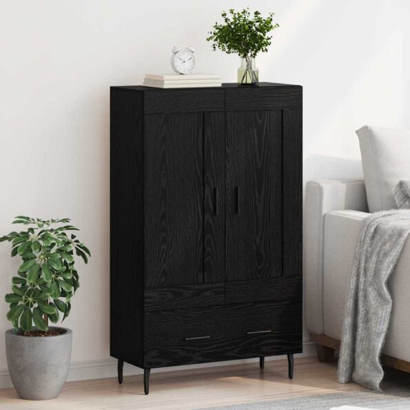 vidaXL Highboard Čierny dub 69,5 x 31 x 115 cm Kompozitné drevo – Obrázok 4