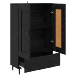 vidaXL Highboard Čierny dub 69,5 x 31 x 115 cm Kompozitné drevo – Obrázok 5