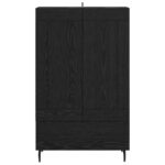 vidaXL Highboard Čierny dub 69,5 x 31 x 115 cm Kompozitné drevo – Obrázok 6