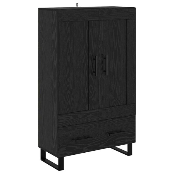 vidaXL Highboard Čierny dub 69,5 x 31 x 115 cm Kompozitné drevo – Obrázok 2