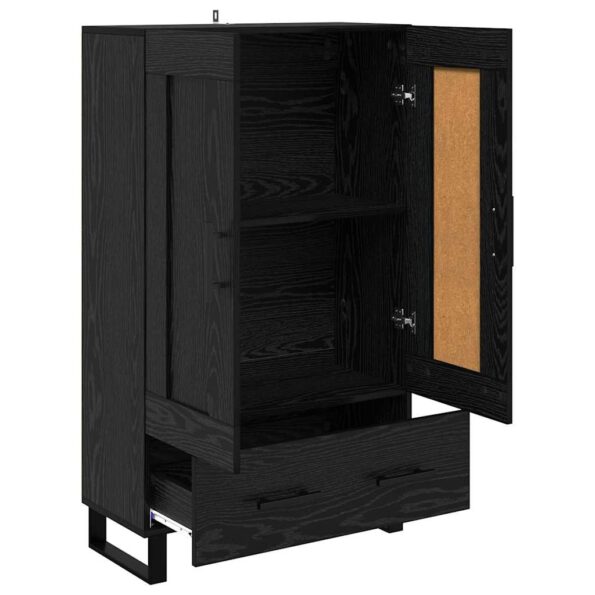 vidaXL Highboard Čierny dub 69,5 x 31 x 115 cm Kompozitné drevo – Obrázok 5