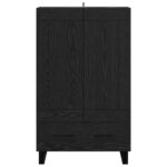 vidaXL Highboard Čierny dub 69,5 x 31 x 115 cm Kompozitné drevo – Obrázok 6