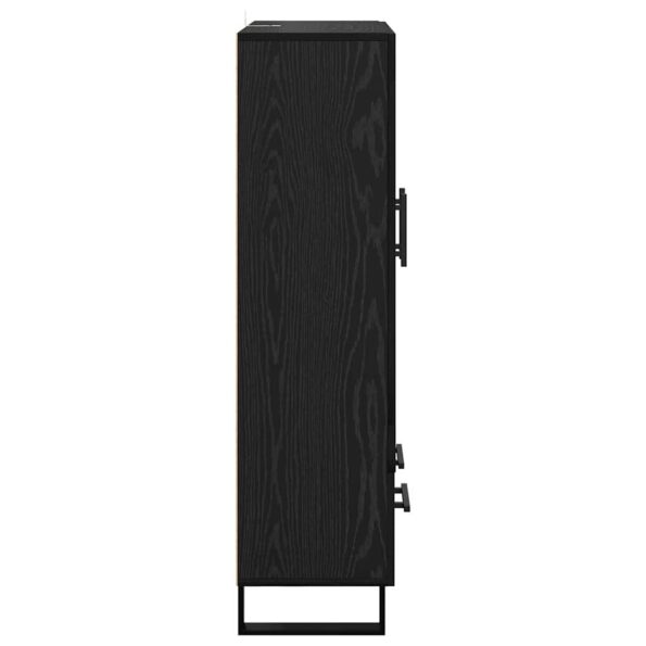 vidaXL Highboard Čierny dub 69,5 x 31 x 115 cm Kompozitné drevo – Obrázok 7