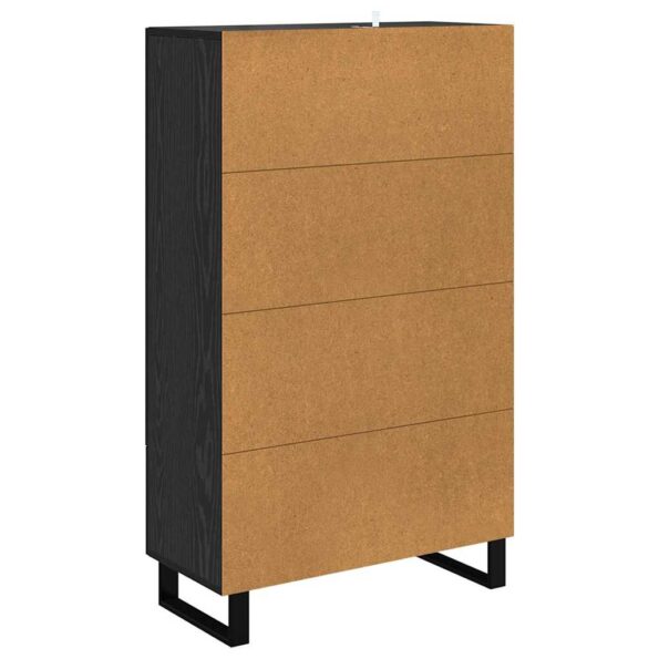 vidaXL Highboard Čierny dub 69,5 x 31 x 115 cm Kompozitné drevo – Obrázok 8