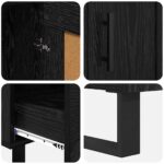 vidaXL Highboard Čierny dub 69,5 x 31 x 115 cm Kompozitné drevo – Obrázok 9
