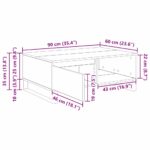 vidaXL Konferenčný stolík dub artisan 90 x 60 x 35 cm Kompozitné drevo – Obrázok 12