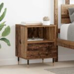 vidaXL Nočný stolík 2 pcs Staré drevo 40 x 35 x 50 cm Kompozitné drevo