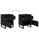 vidaXL Nočný stolík 2 pcs Čierny dub 40 x 35 x 50 cm Kompozitné drevo – Obrázok 13