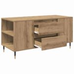 vidaXL Konferenčný stolík with Drawer dub artisan 102 x 44.5 x 50 cm – Obrázok 5