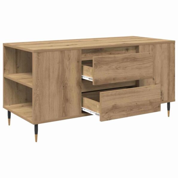 vidaXL Konferenčný stolík with Drawer dub artisan 102 x 44.5 x 50 cm – Obrázok 5