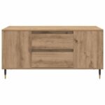 vidaXL Konferenčný stolík with Drawer dub artisan 102 x 44.5 x 50 cm – Obrázok 6