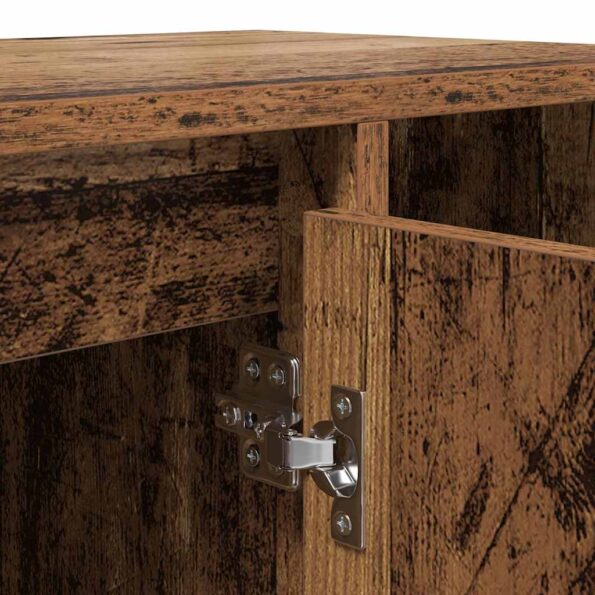 vidaXL TV skrinka Staré drevo 100 x 35 x 55 cm Kompozitné drevo – Obrázok 9