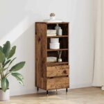 vidaXL Highboard Staré drevo 40 x 36 x 110 cm Kompozitné drevo