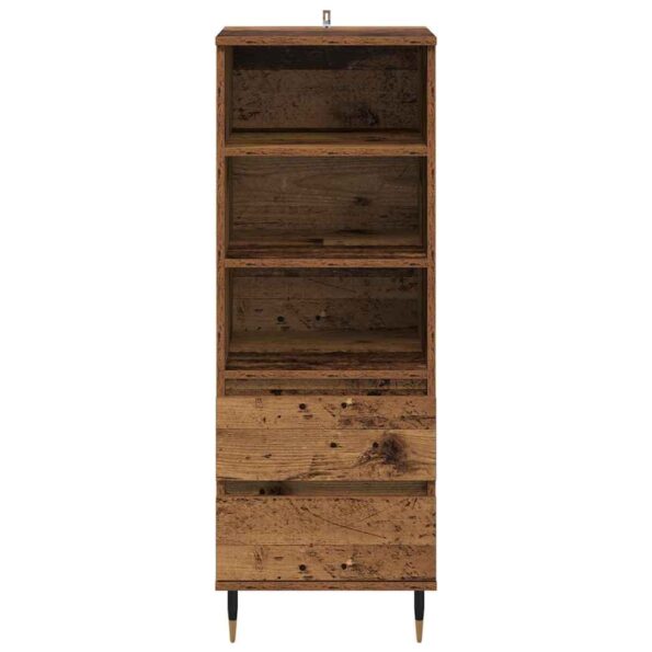 vidaXL Highboard Staré drevo 40 x 36 x 110 cm Kompozitné drevo – Obrázok 6