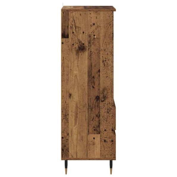 vidaXL Highboard Staré drevo 40 x 36 x 110 cm Kompozitné drevo – Obrázok 7