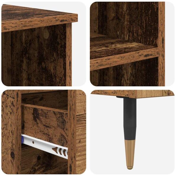 vidaXL Highboard Staré drevo 40 x 36 x 110 cm Kompozitné drevo – Obrázok 9