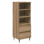 vidaXL Highboard Remeselný dub 40 x 36 x 110 cm Kompozitné drevo – Obrázok 2