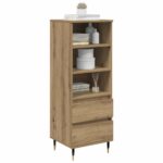 vidaXL Highboard Remeselný dub 40 x 36 x 110 cm Kompozitné drevo – Obrázok 3