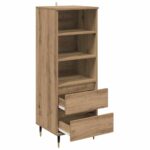 vidaXL Highboard Remeselný dub 40 x 36 x 110 cm Kompozitné drevo – Obrázok 5