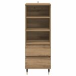 vidaXL Highboard Remeselný dub 40 x 36 x 110 cm Kompozitné drevo – Obrázok 6