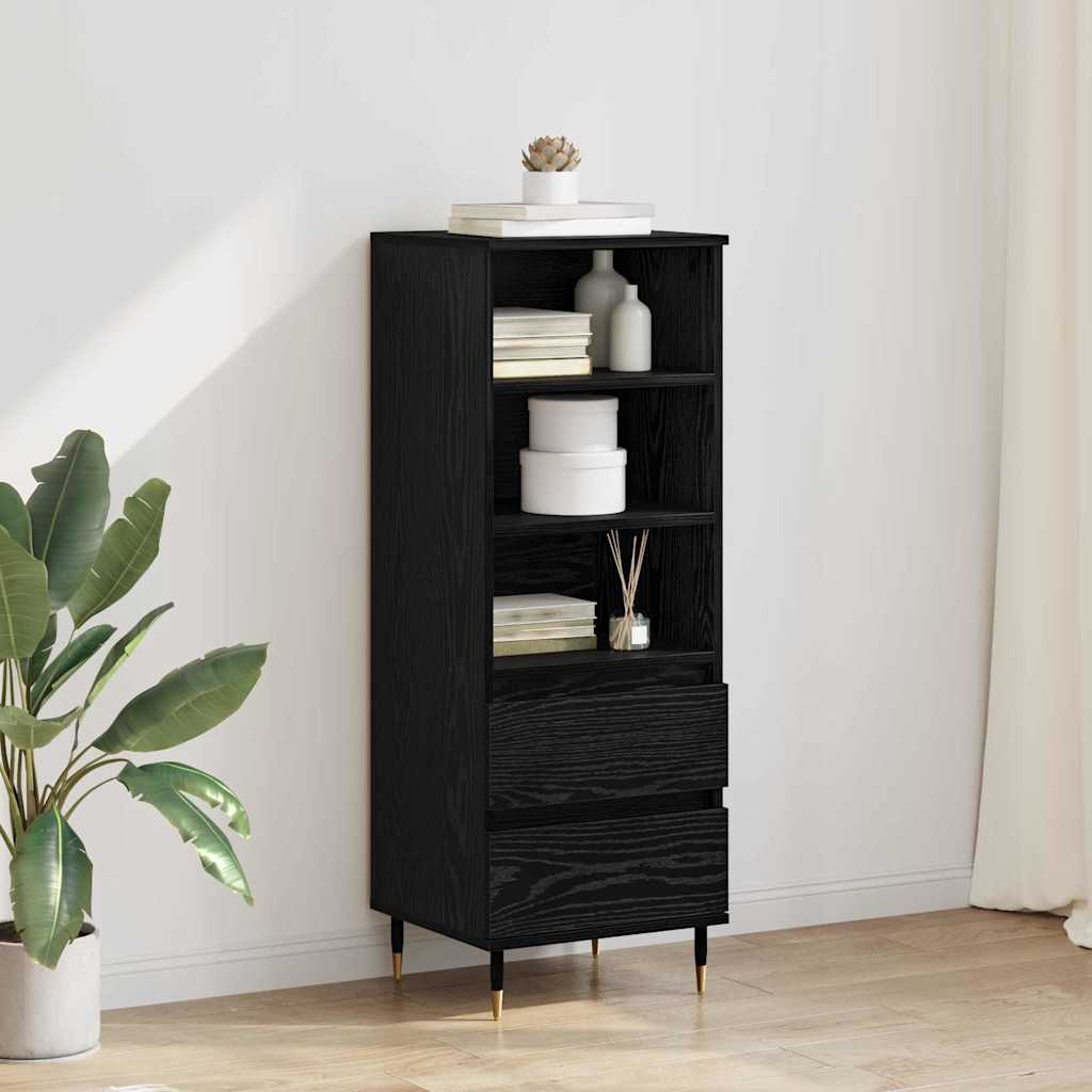 882734_1.jpg vidaXL Highboard Čierny dub 40 x 36 x 110 cm Kompozitné drevo – Obrázok 1