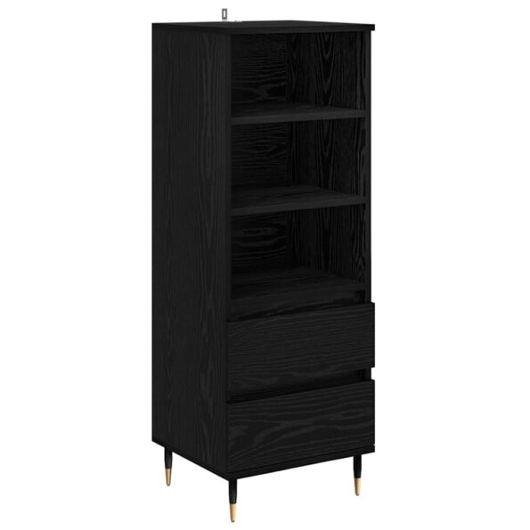vidaXL Highboard Čierny dub 40 x 36 x 110 cm Kompozitné drevo – Obrázok 2
