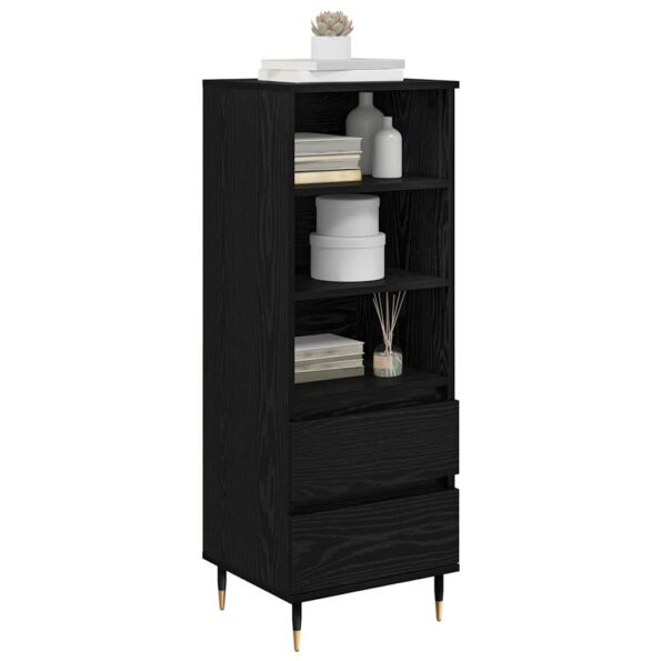 vidaXL Highboard Čierny dub 40 x 36 x 110 cm Kompozitné drevo – Obrázok 3