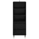vidaXL Highboard Čierny dub 40 x 36 x 110 cm Kompozitné drevo – Obrázok 6